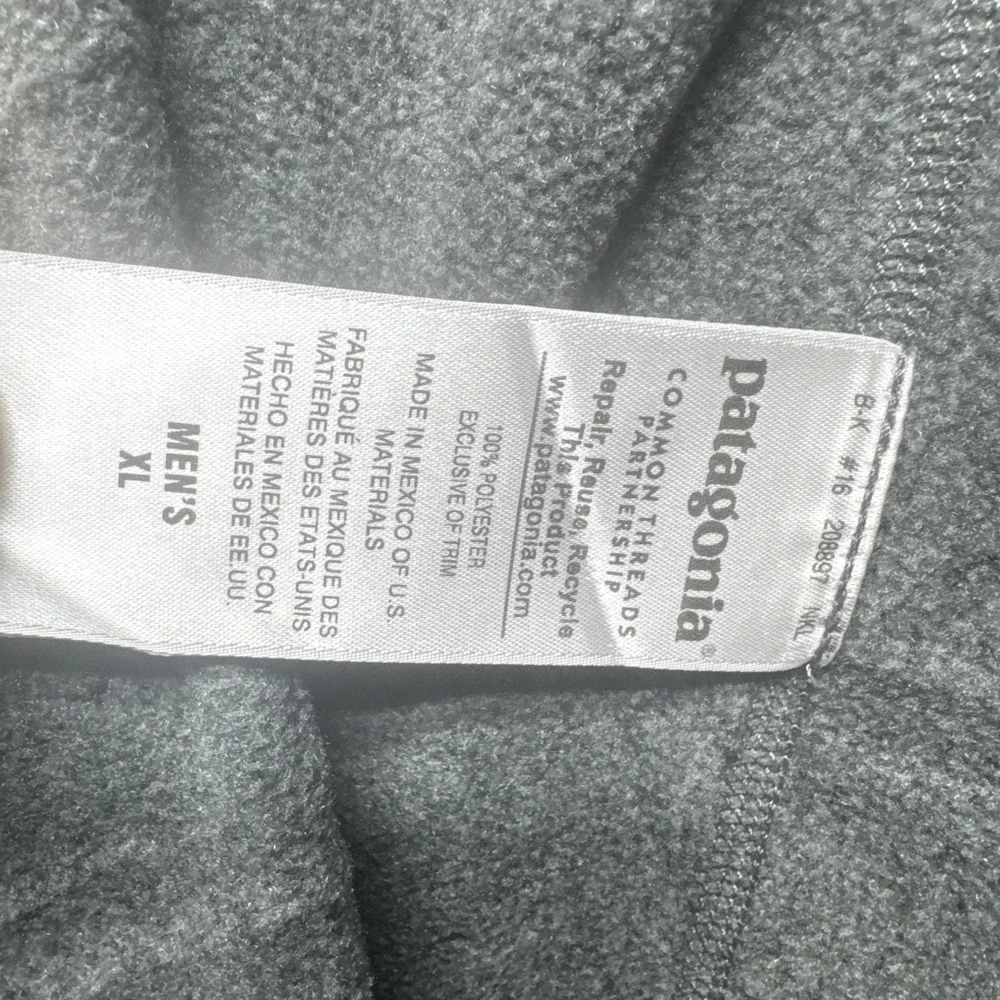 Patagonia Synchilla Men's Gray Fleece Vest XL Outdoor‎ Hiking Layer Classic